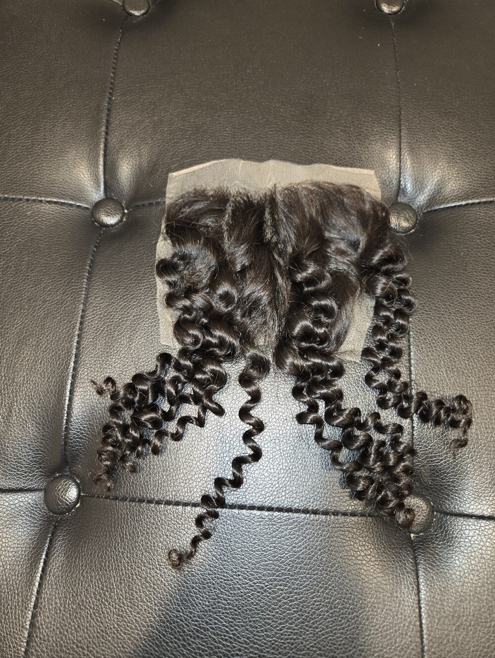 12" Raw Virgin Burmese Curly 4x4 HD Lace Closure